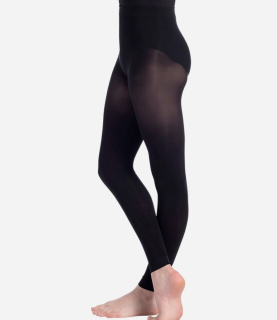 GAMTA BLACK FOOTLESS TIGHTS