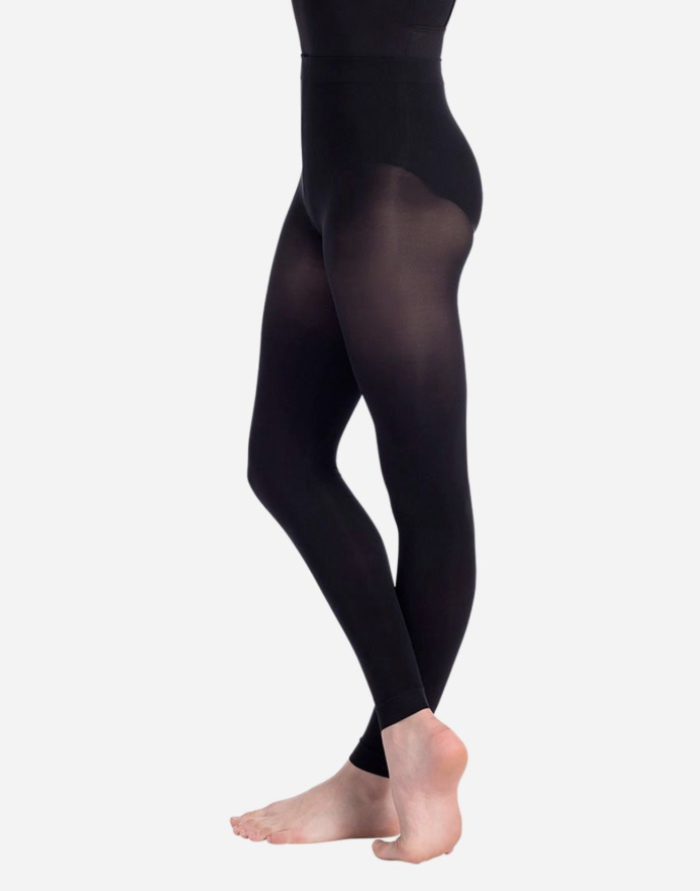 GAMTA BLACK FOOTLESS TIGHTS