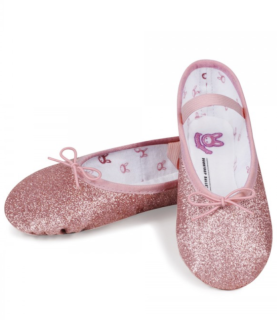 BLOCH GLITTERDUST ROSE PINK GLITTER BALLET SHOES S0225GG