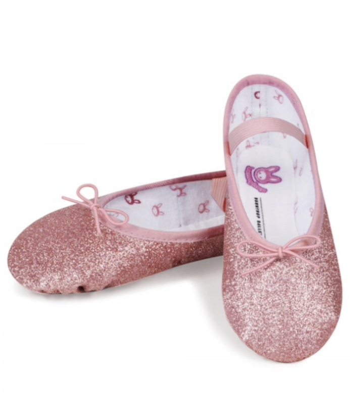 BLOCH GLITTERDUST ROSE PINK GLITTER BALLET SHOES S0225GG