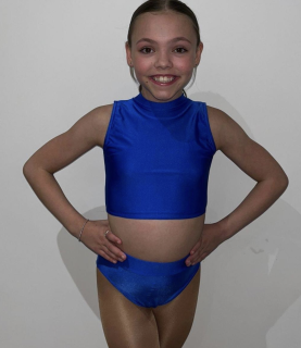DANCELAND SLEEVELESS TONI POLO CROP TOP NYLON LYCRA FREESTYLE