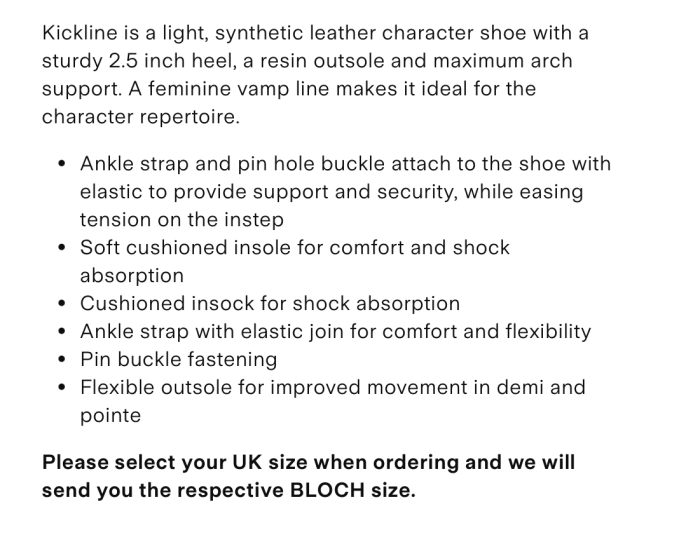 BLOCH BLACK KICKLINE CHARACTER SHOES S0324LU - Image 5