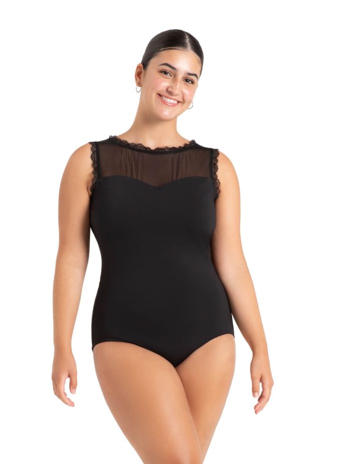 CAPEZIO WHISPERING WAVES BLACK LEOTARD 12097W BLACK ONLY