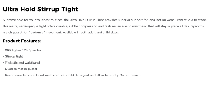 N145 N145C CAPEZIO ULTRA HOLD AND STRETCH STIRRUP DANCE TIGHTS LIGHT SUNTAN LSUN - Image 3