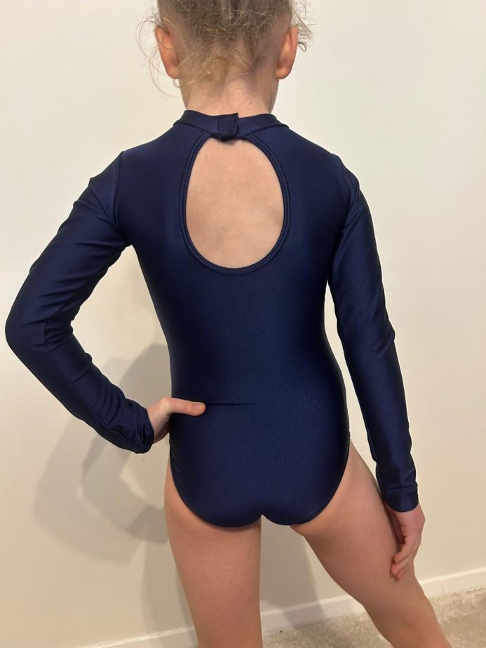 TONI NAVY LONG SLEEVED LEOTARD HIGH NECK - Image 2