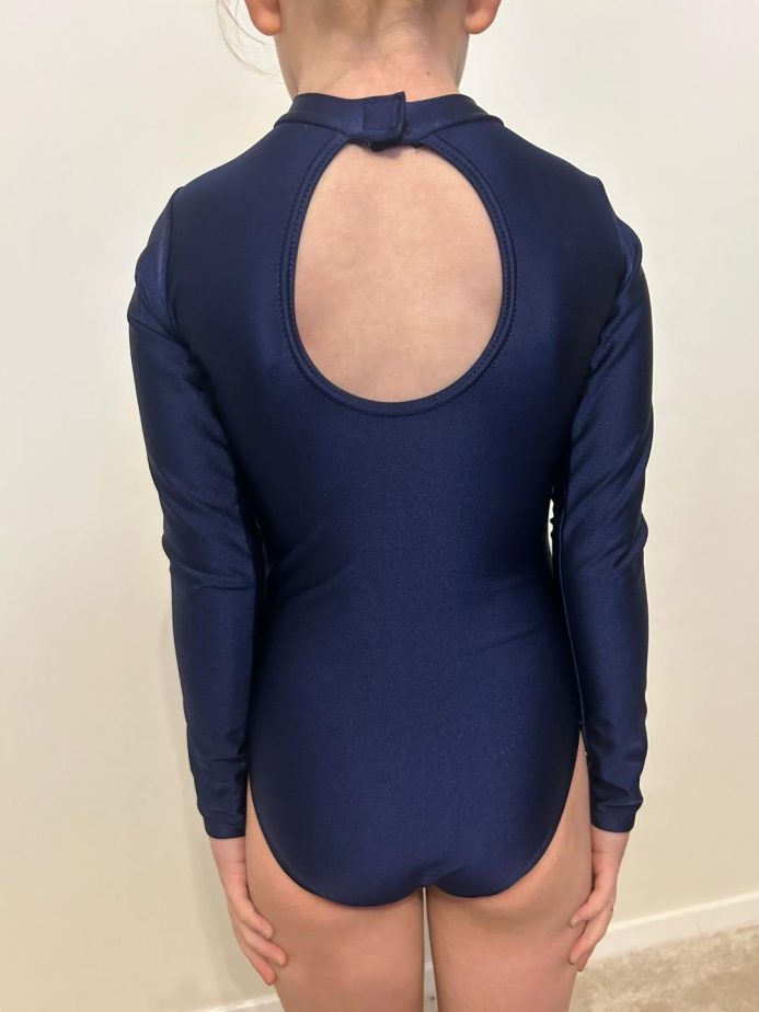 TONI NAVY LONG SLEEVED LEOTARD HIGH NECK - Image 4