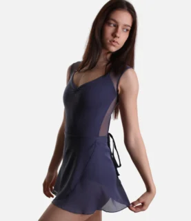 CAPEZIO WILDFLOWER RANGE BALLET WRAP SKIRT CROWN BLUE SIZE M/L ADULT 12095W