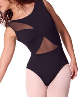 CAPEZIO  EL106W Soft Elegance Asymmetrical Boat Neck Leotard (LIMITED EDITION)